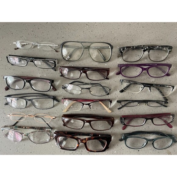 Lot of 18 pcs – Assorted Colors and Styles, Brands Eyeglass Frames Only - Picture 1 of 16